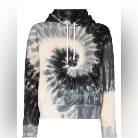 Polo Ralph Lauren Spiral Tie-Dye Cotton Hoodie Junior Size XXL NWT $148 - Picture 8 of 11